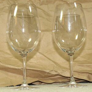 Set of 2 Stolzle Lausitz 9" x 2 7/8" Large Red Wine Glasses